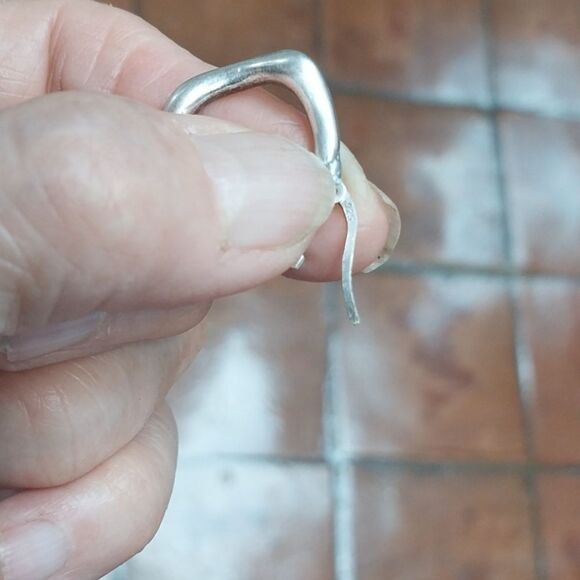 Siimon  Sebbagg and  Another Sterling Hoop Earrings....EUC - Picture 5 of 7